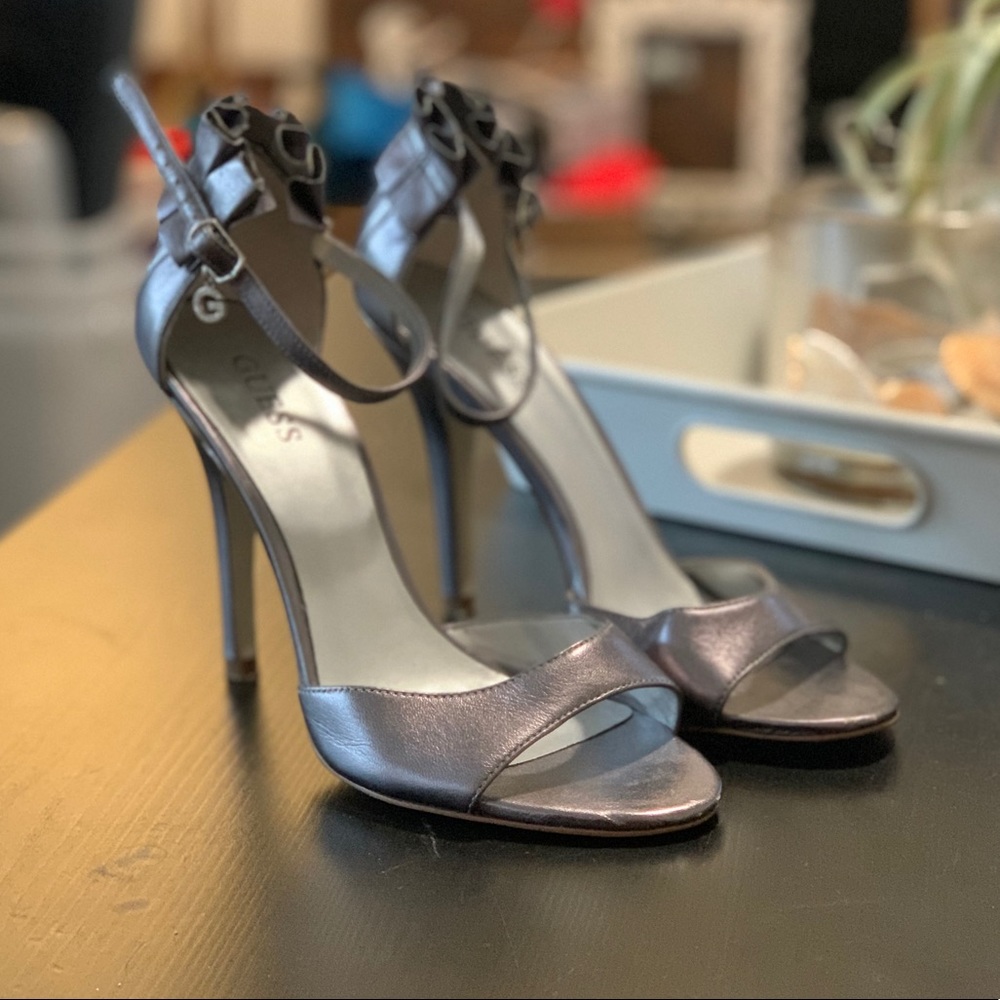 Silver Stiletto Guess Pumps